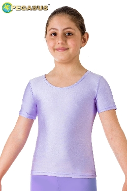 MAGLIETTA DANZA LYCRA MEZZA MANICA LILLA BAMBINA